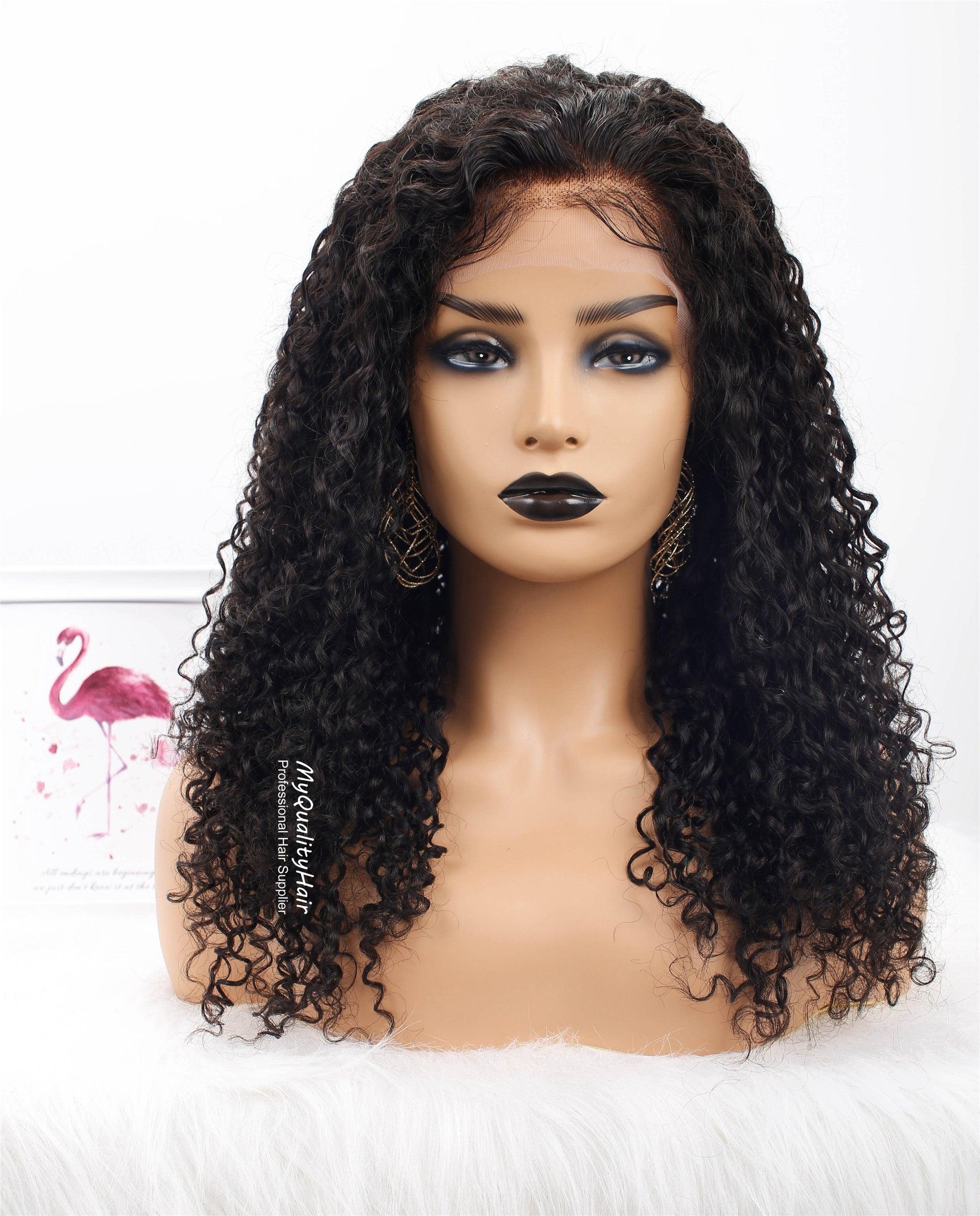 ASHLEY No.11 Loose Curly Glueless 13X6 Lace Front Wigs Pre Plucked LW19