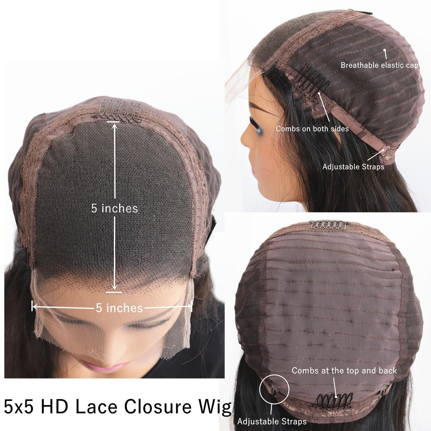 360 Invisible Adjustable Strap Gluelss HD Lace Silky Straight