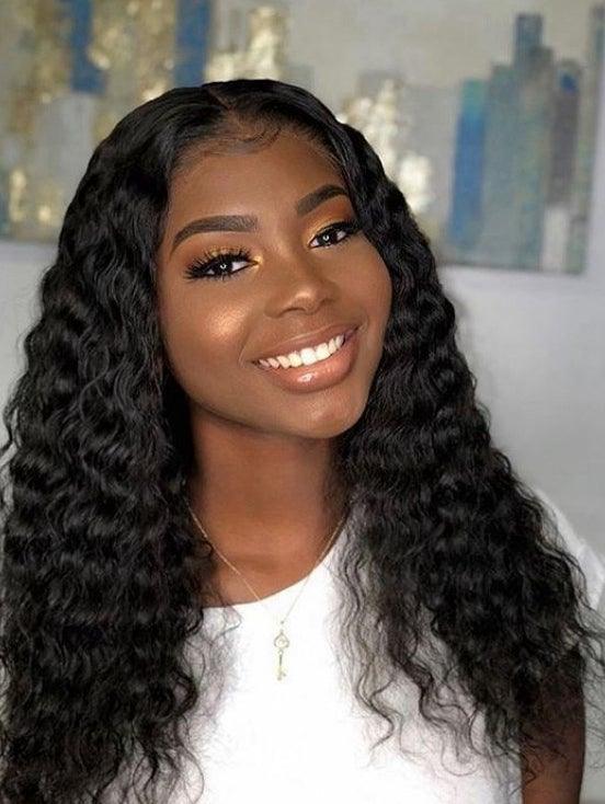 Upgraded!Clear Lace Clean Hairline Deep Wave 13X6 Undetectable Skin Melt HD Lace Front Wig [HD10] - myqualityhair