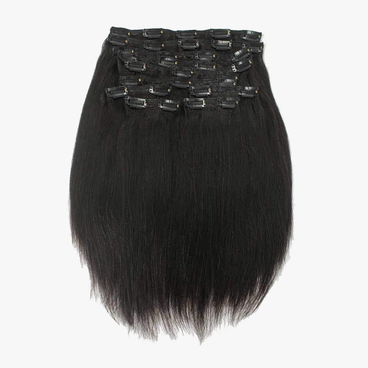 Yaki Straight Clip Ins Virgin Human Hair [CI04] – myqualityhair